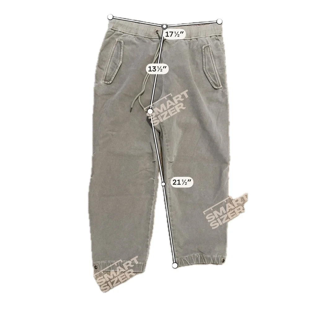 James Perse Mens Flight Pant Cropped Cotton Hemp Medium Beige Jogger Casual - Picture 6 of 7